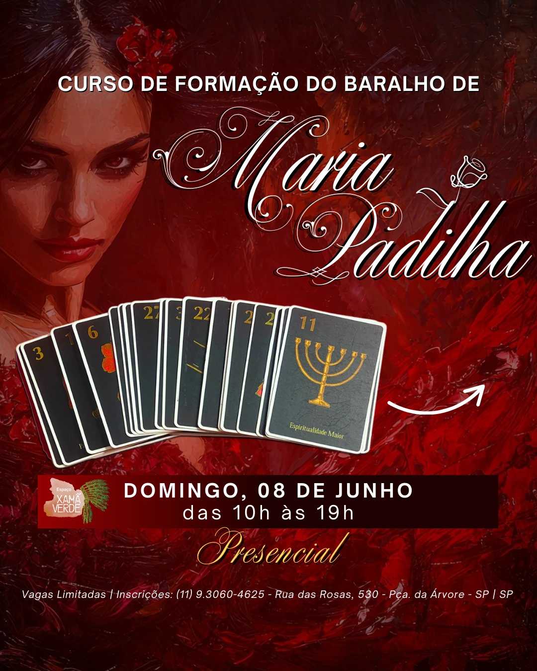 Curso de formação do baralho de maria padilha da Espaço Xamã Verde Curso de formação do baralho de maria padilha da Espaço Xamã Verde