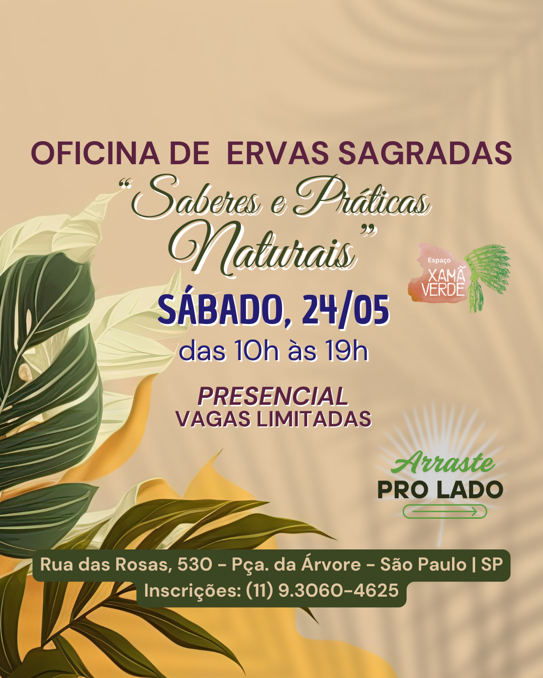 Oficina de Ervas Sagradas da Espaço Xamã Verde Oficina de Ervas Sagradas da Espaço Xamã Verde